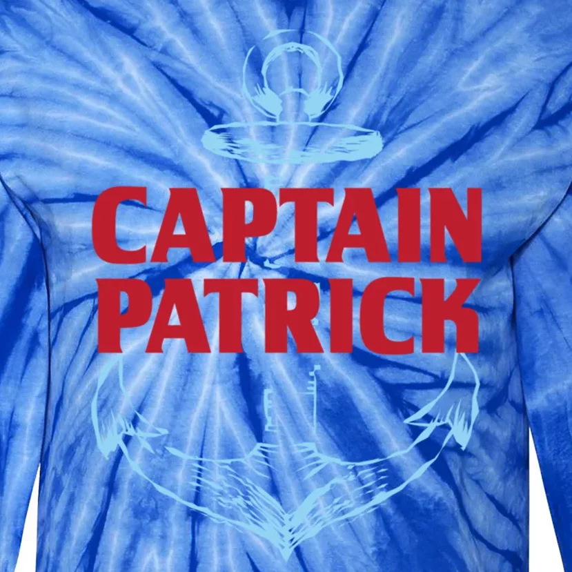 Captain Patrick Personalized Name Custom Nickname Boating Gift Tie-Dye Long Sleeve Shirt