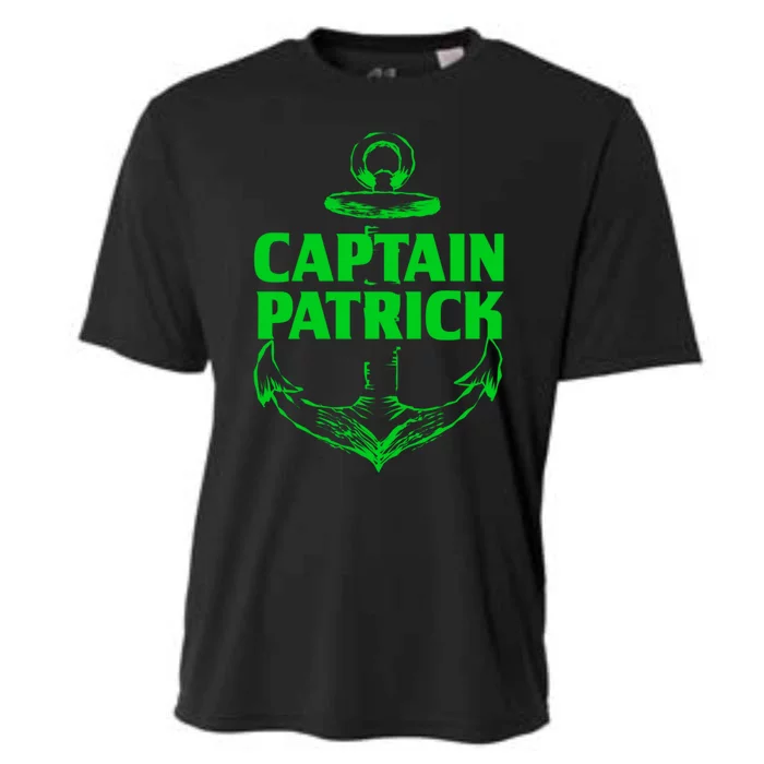 Captain Patrick Personalized Name Custom Nickname Boating Gift Cooling Performance Crew T-Shirt