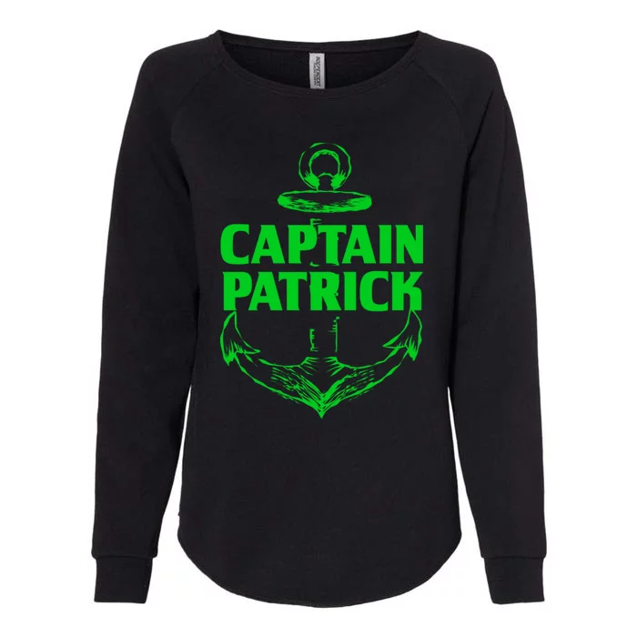 Captain Patrick Personalized Name Custom Nickname Boating Gift Womens California Wash Sweatshirt