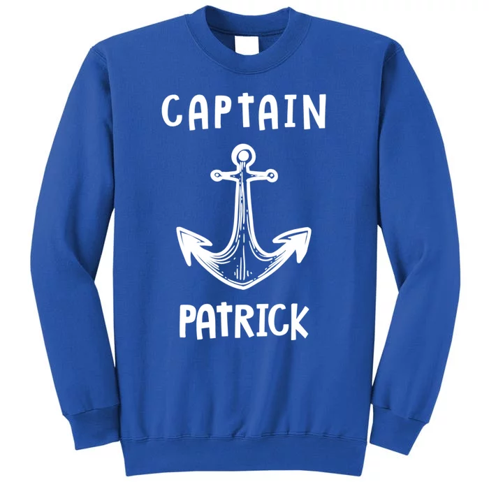 Captain Patrick Personalized Name Funny Pontoon Captain Gift Tall Sweatshirt