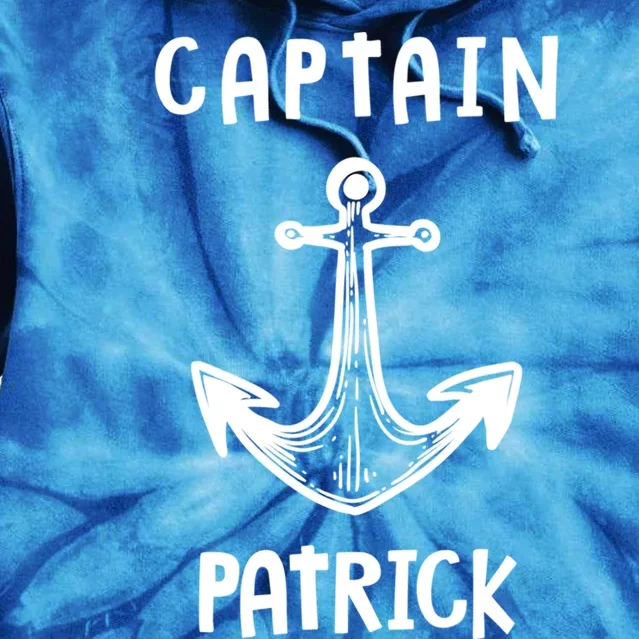 Captain Patrick Personalized Name Funny Pontoon Captain Gift Tie Dye Hoodie