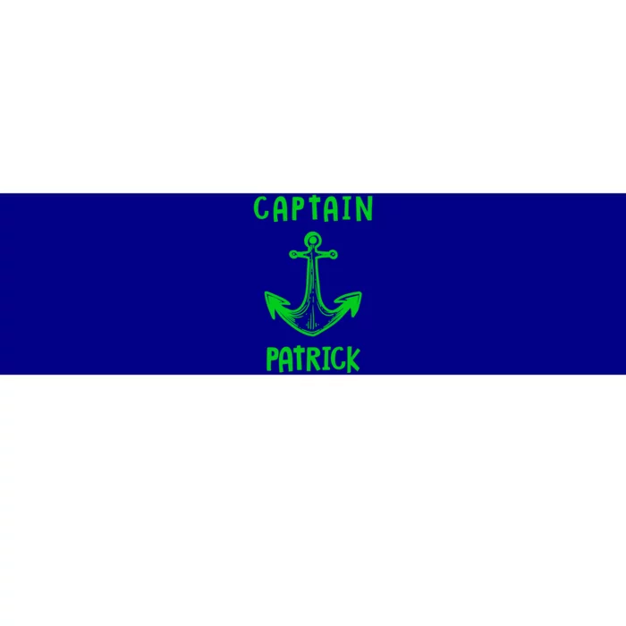 Captain Patrick Personalized Name Funny Pontoon Captain Gift Bumper Sticker