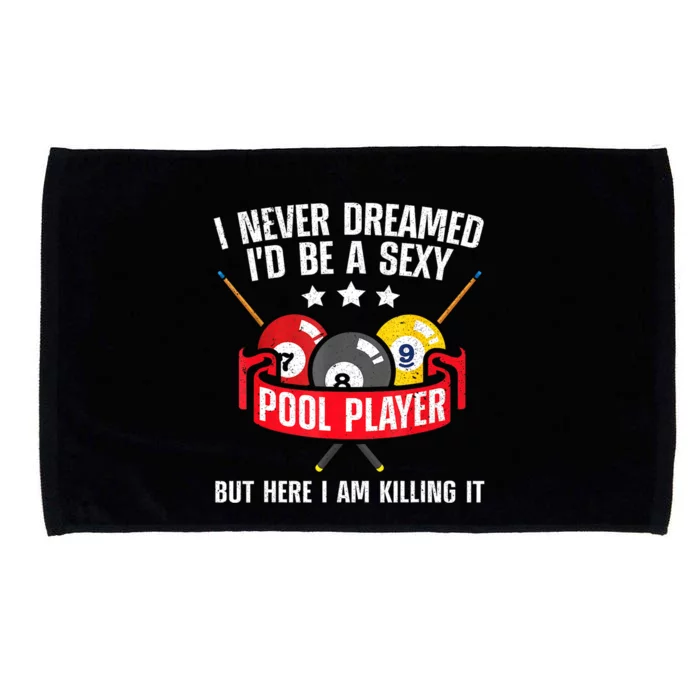 Cool Pool Player Billiards Play Best Gifts Funny Sport Microfiber Hand Towel