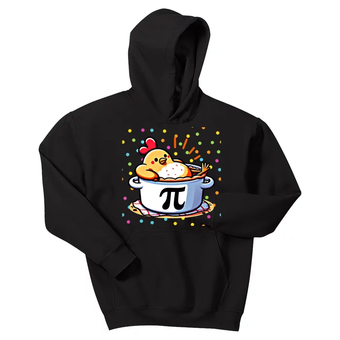 Chicken Pot Pi Funny Pi Day Math Lover Teacher Gift Kids Hoodie