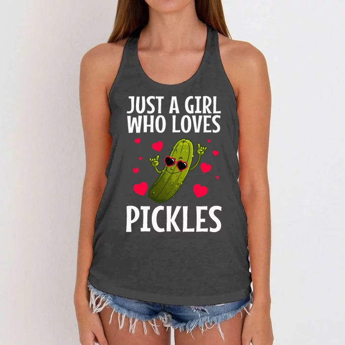 Cool Pickle Pickles Dill Pickle Cucumber Women's Knotted Racerback Tank