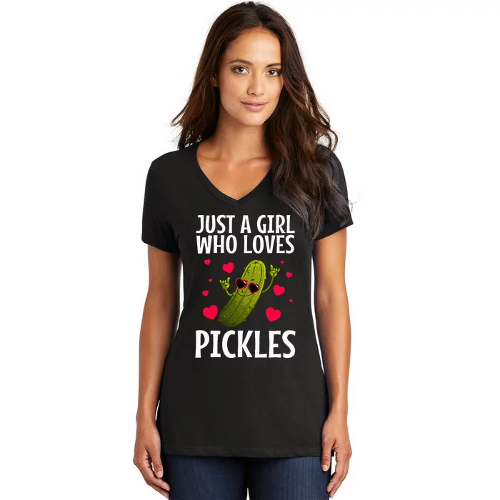 Cool Pickle Pickles Dill Pickle Cucumber Women's V-Neck T-Shirt