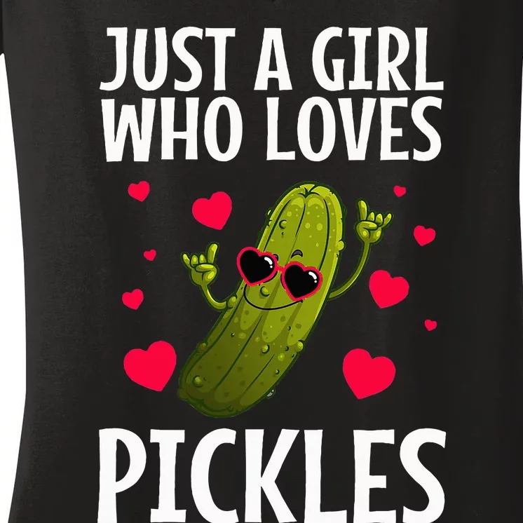 Cool Pickle Pickles Dill Pickle Cucumber Women's V-Neck T-Shirt