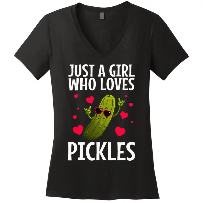 Cool Pickle Pickles Dill Pickle Cucumber Women's V-Neck T-Shirt