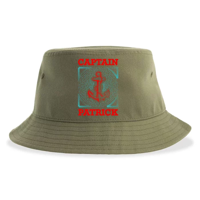 Captain Patrick Personalized Name Sea Boating Trip Gift Sustainable Bucket Hat