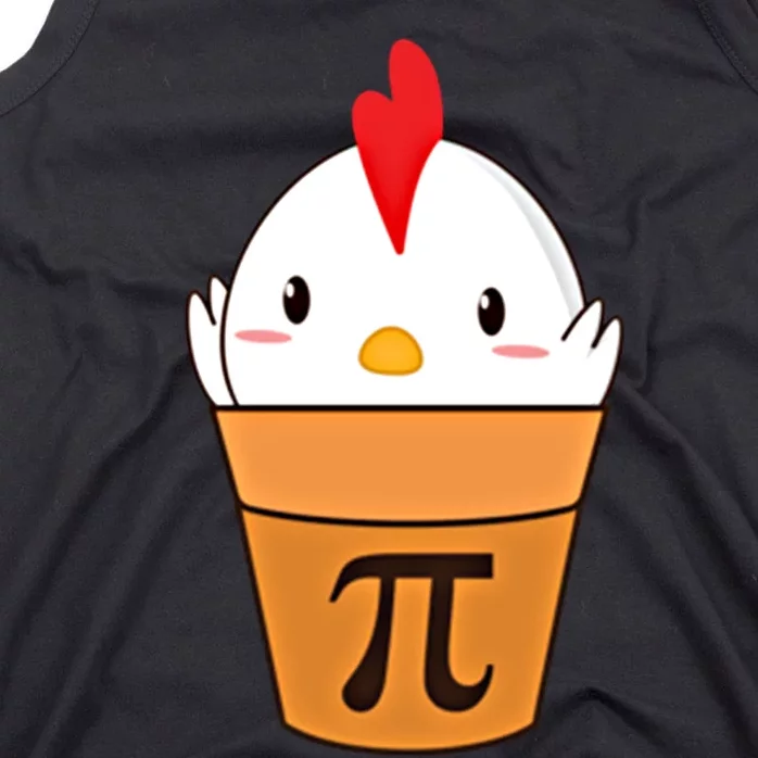 Chicken Pot Pi Funny Pie Day Cartoon Chicken Pot Pi Cute Gift Tank Top