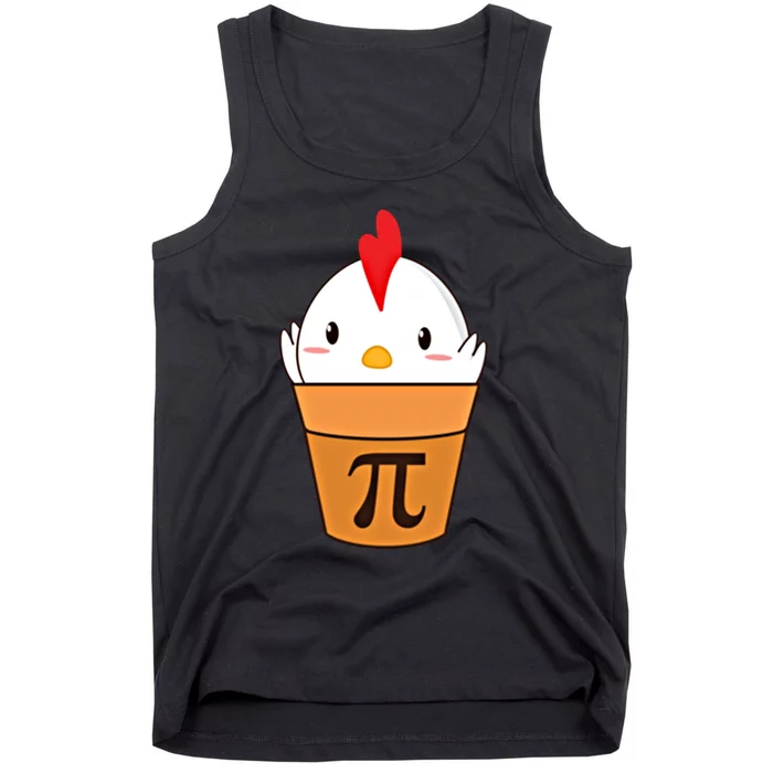 Chicken Pot Pi Funny Pie Day Cartoon Chicken Pot Pi Cute Gift Tank Top