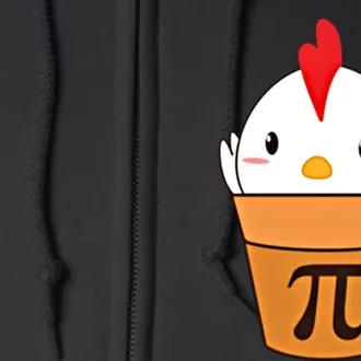 Chicken Pot Pi Funny Pie Day Cartoon Chicken Pot Pi Cute Gift Full Zip Hoodie