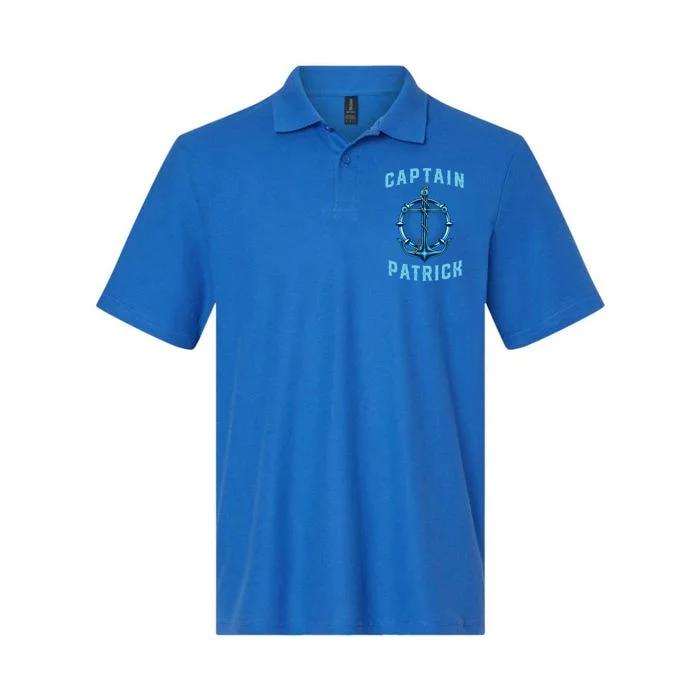 Captain Patrick Personalized Name Sailing Nautical Birthday Gift Softstyle Adult Sport Polo