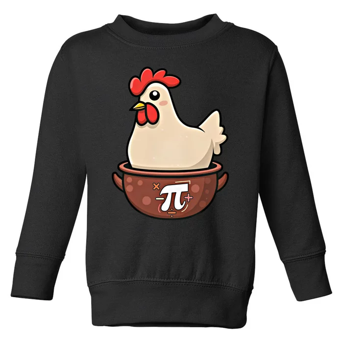 Chicken Pot Pi Funny Pie Day Cartoon Chicken Pot Pi Great Gift Toddler Sweatshirt