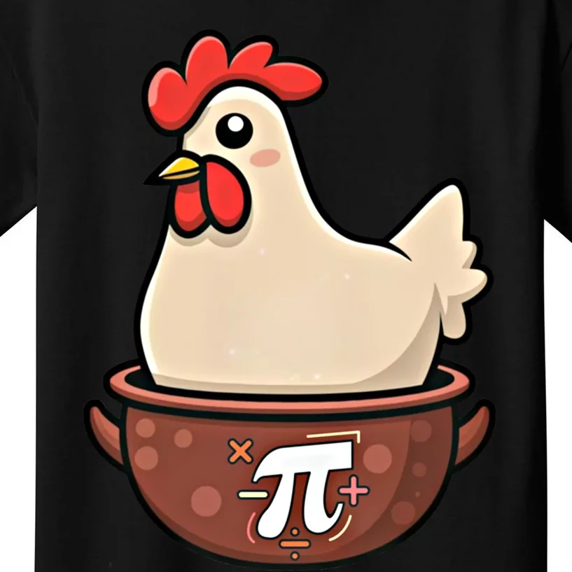 Chicken Pot Pi Funny Pie Day Cartoon Chicken Pot Pi Great Gift Kids T-Shirt