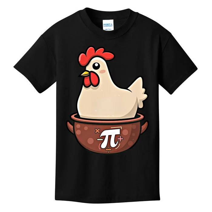 Chicken Pot Pi Funny Pie Day Cartoon Chicken Pot Pi Great Gift Kids T-Shirt