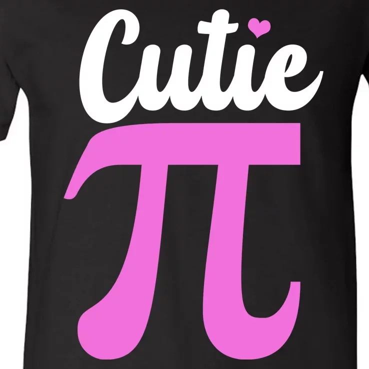 Cutie Pi Pi Day Heart V-Neck T-Shirt