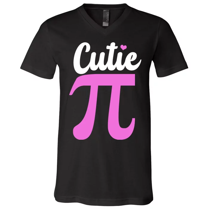 Cutie Pi Pi Day Heart V-Neck T-Shirt