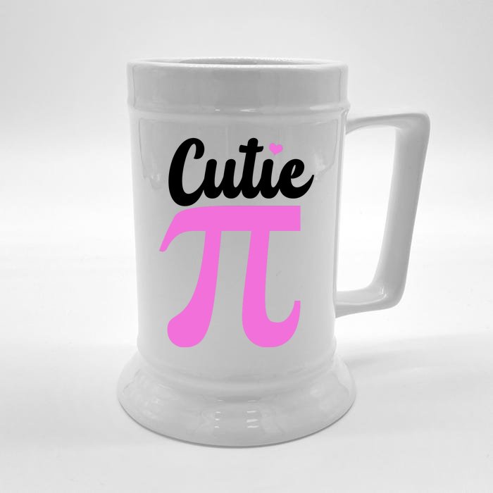 Cutie Pi Pi Day Heart Front & Back Beer Stein