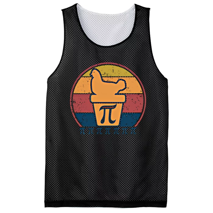 Chicken Pot Pi Retro Vintage Funny Math Chicken Pot Pie Cool Gift Mesh Reversible Basketball Jersey Tank