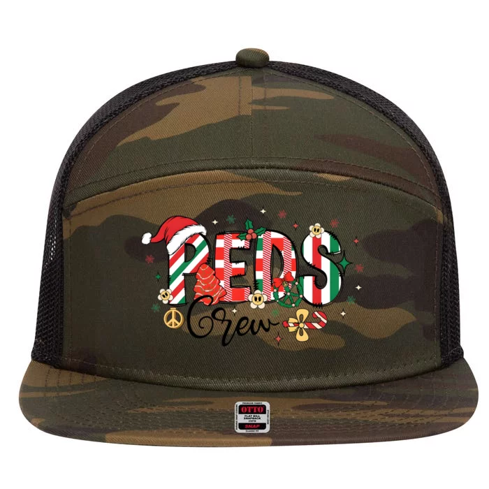 Christmas Peds Pediatrics Holiday Season 7 Panel Mesh Trucker Snapback Hat