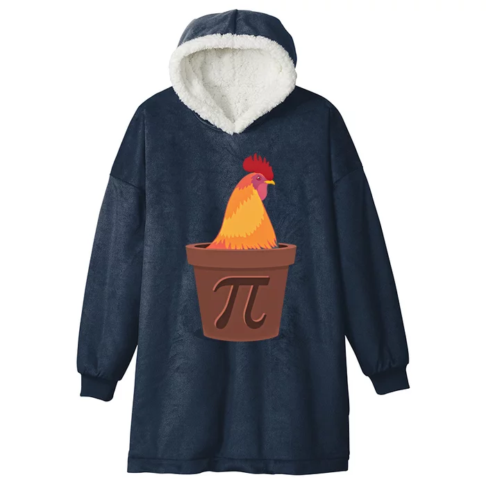 Chicken Pot Pie Pi Funny Math Cooking Gift Hooded Wearable Blanket