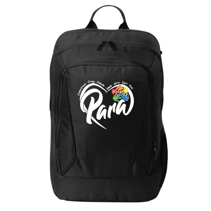 Cute Para Paraprofessional Teacher Heart City Backpack