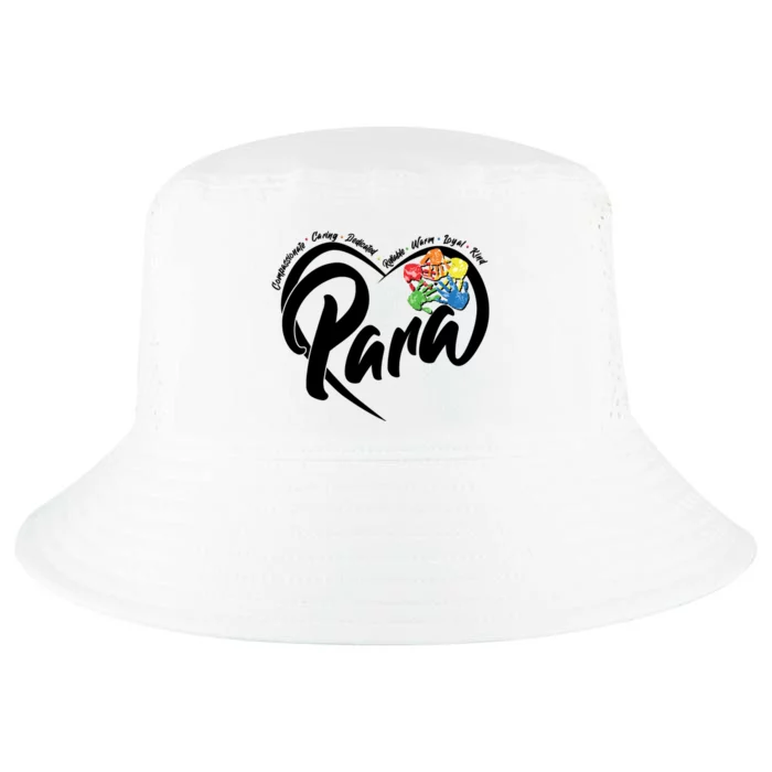 Cute Para Paraprofessional Teacher Heart Cool Comfort Performance Bucket Hat