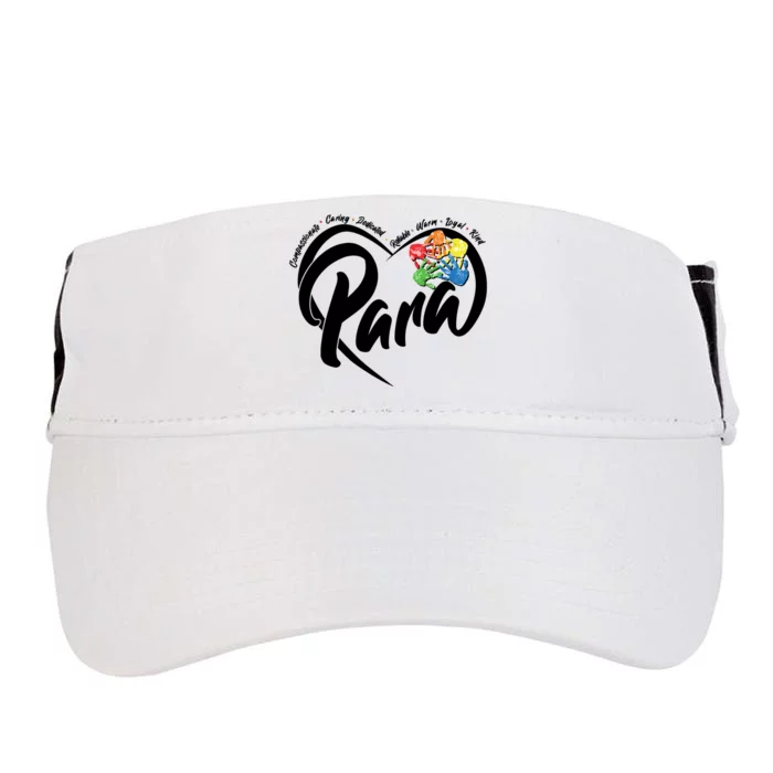 Cute Para Paraprofessional Teacher Heart Adult Drive Performance Visor