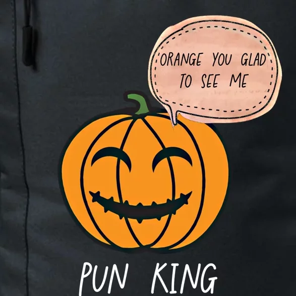 Carved Pumpkin Pun King Funny Halloween Pun Joke Dad Joke Gift Daily Commute Backpack