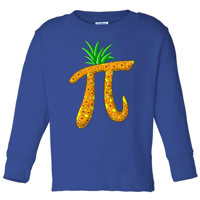 Cool Pi Pineapple Day Funny Mathematics Professor Fruit Gift Toddler Long Sleeve Shirt