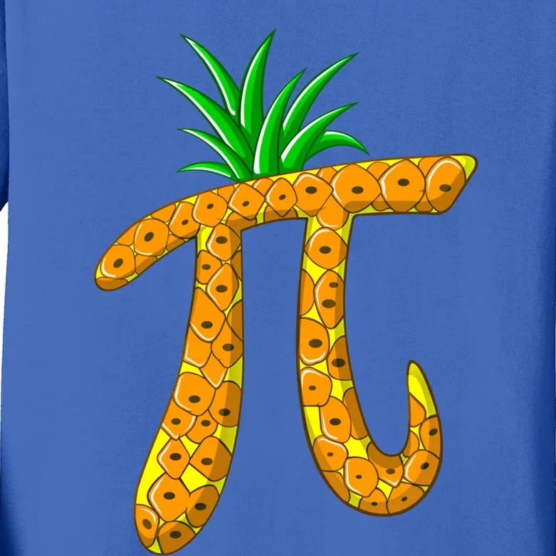 Cool Pi Pineapple Day Funny Mathematics Professor Fruit Gift Kids Long Sleeve Shirt