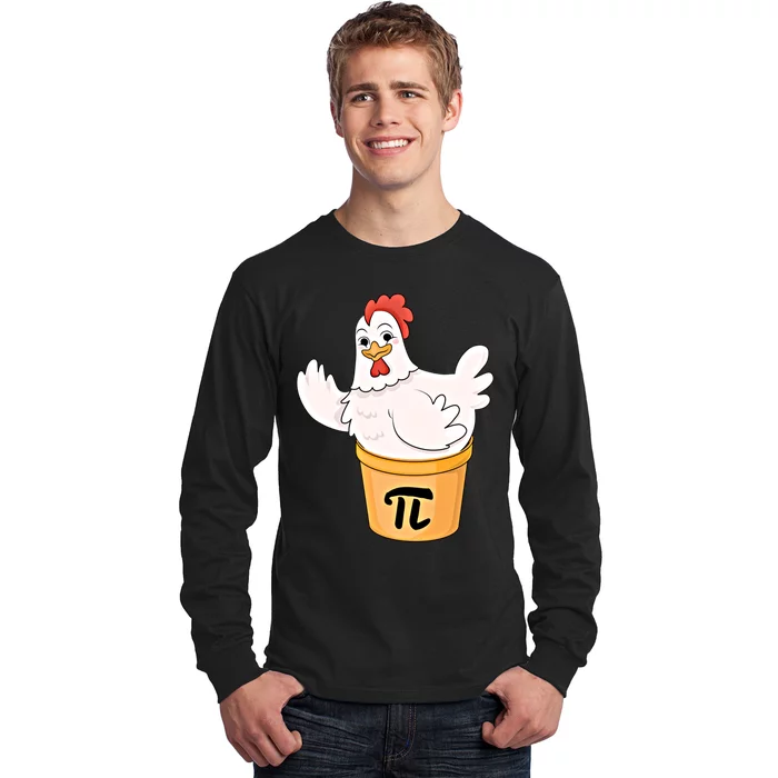 Chicken Pot Pie Funny Math Pi Day Funny Cute Food Lovers Cool Gift Long Sleeve Shirt