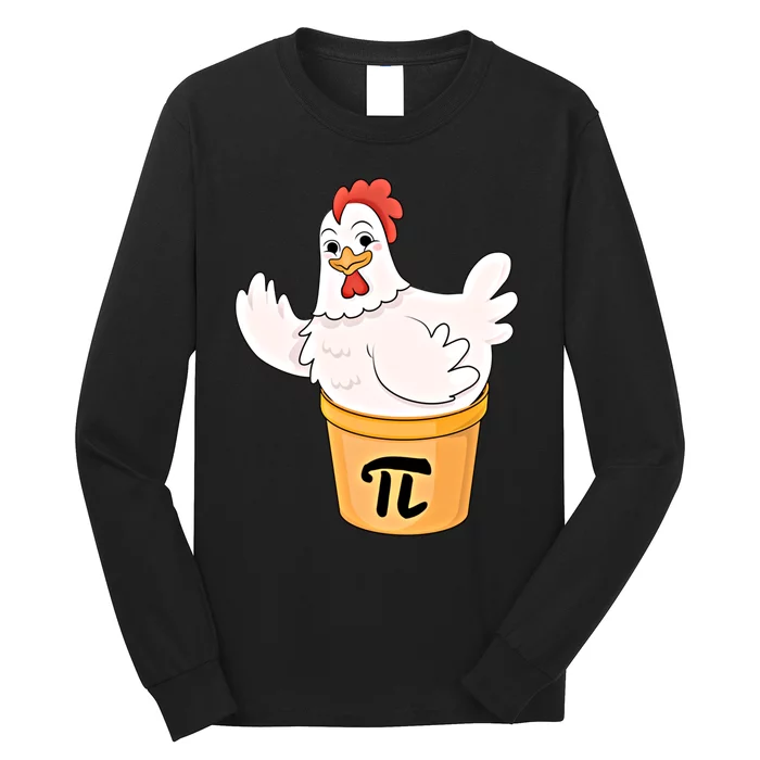 Chicken Pot Pie Funny Math Pi Day Funny Cute Food Lovers Cool Gift Long Sleeve Shirt