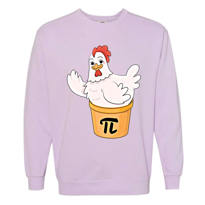 Chicken Pot Pie Funny Math Pi Day Funny Cute Food Lovers Cool Gift Garment-Dyed Sweatshirt