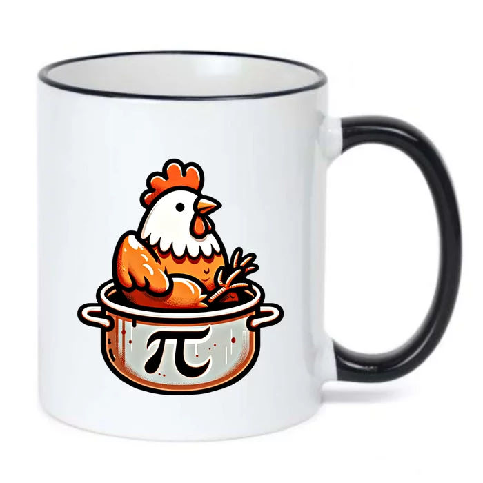 Chicken Pot Pie Funny Math Pun Chicken Pot Pi Day Gift Black Color Changing Mug