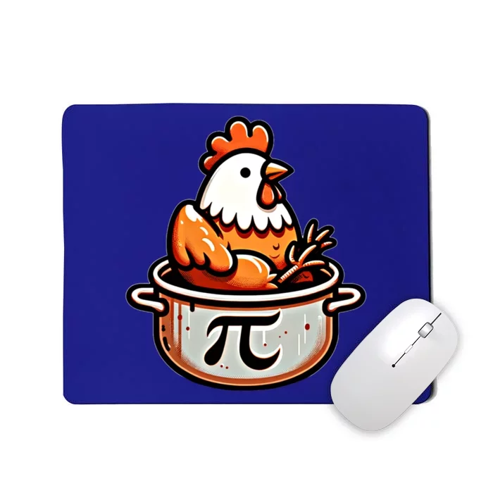 Chicken Pot Pie Funny Math Pun Chicken Pot Pi Day Gift Mousepad