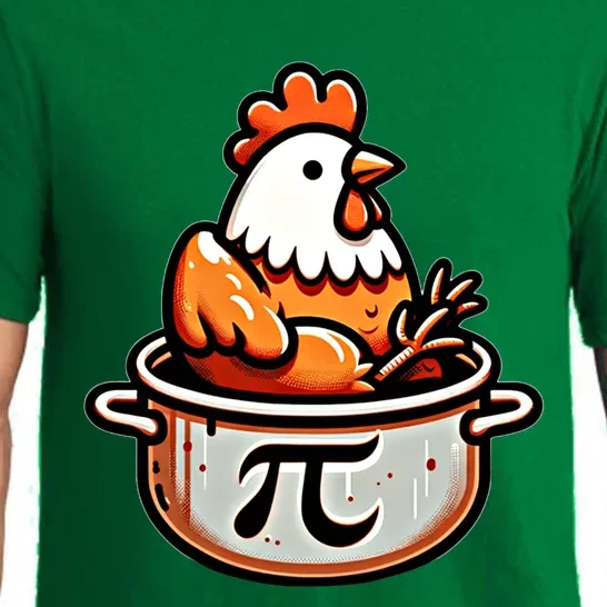 Chicken Pot Pie Funny Math Pun Chicken Pot Pi Day Gift Pajama Set