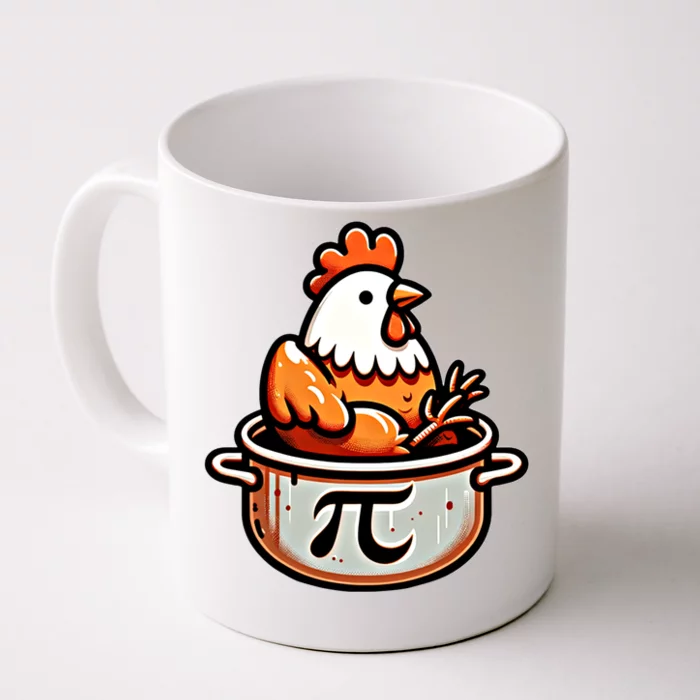 Chicken Pot Pie Funny Math Pun Chicken Pot Pi Day Gift Front & Back Coffee Mug