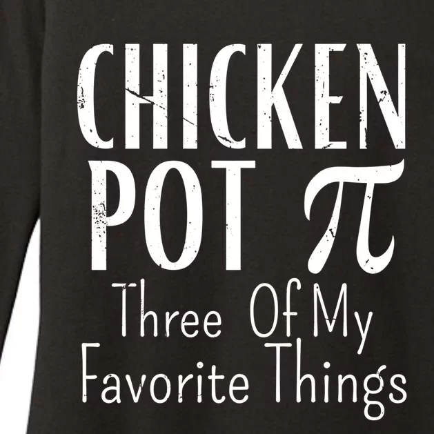 Chicken Pot Pie Funny Math Pun Chicken Pot Pi Day Gift Womens CVC Long Sleeve Shirt