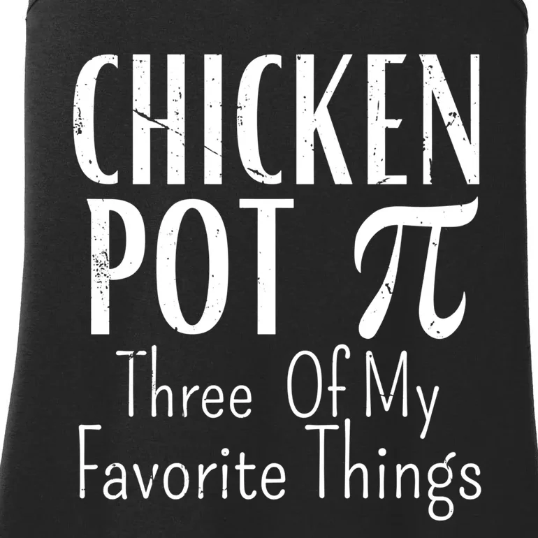 Chicken Pot Pie Funny Math Pun Chicken Pot Pi Day Gift Ladies Essential Tank