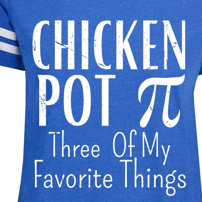 Chicken Pot Pie Funny Math Pun Chicken Pot Pi Day Gift Enza Ladies Jersey Football T-Shirt