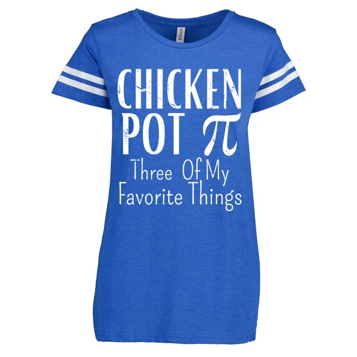 Chicken Pot Pie Funny Math Pun Chicken Pot Pi Day Gift Enza Ladies Jersey Football T-Shirt