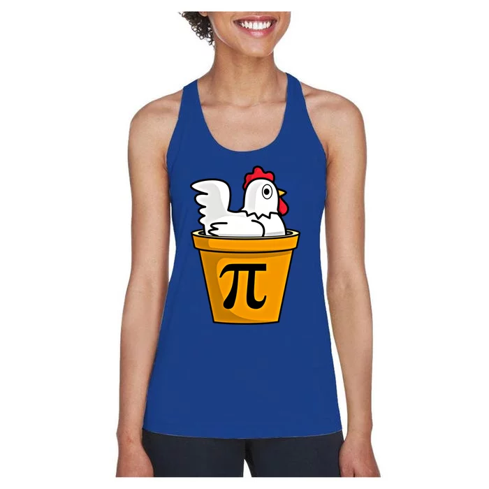 Chicken Pot Pie Funny Math Pun Chicken Pot Pie Gift Women's Racerback Tank