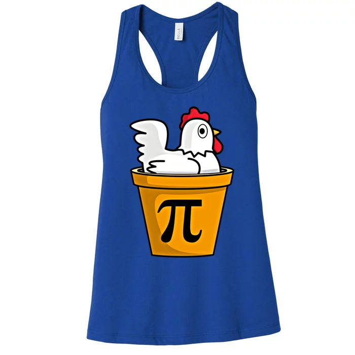 Chicken Pot Pie Funny Math Pun Chicken Pot Pie Gift Women's Racerback Tank