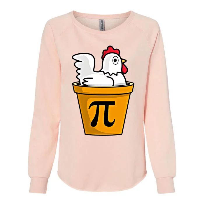 Chicken Pot Pie Funny Math Pun Chicken Pot Pie Gift Womens California Wash Sweatshirt