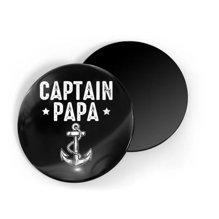 Captain Papa Pontoon Gift Lake Sailor Fishing Boating Magnet