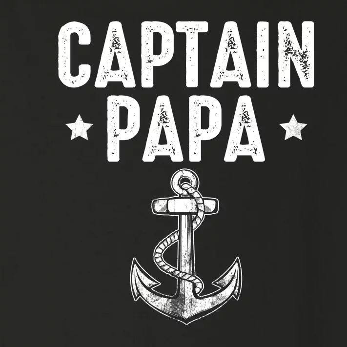 Captain Papa Pontoon Gift Lake Sailor Fishing Boating Toddler Long Sleeve Shirt