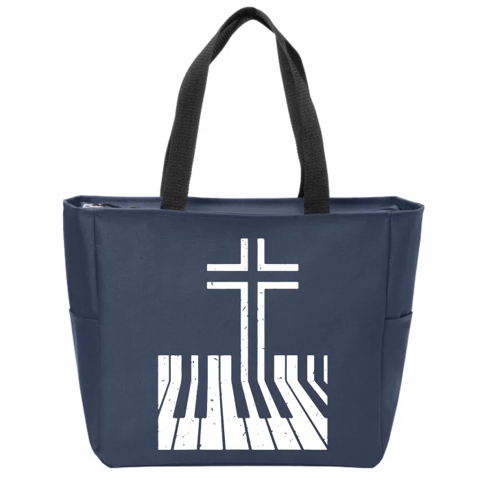 Christian Piano Player Gift Design Piano Teacher Keyboard Zip Tote Bag