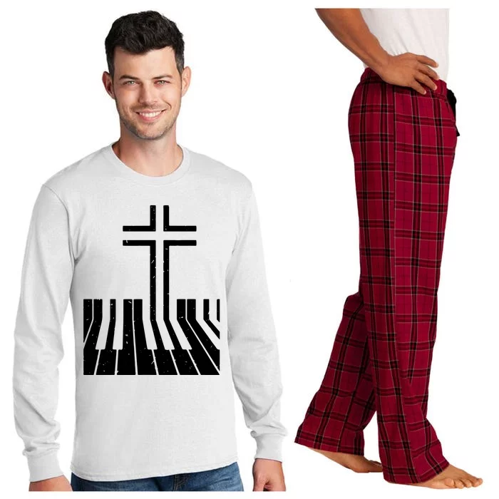 Christian Piano Player Gift Design Piano Teacher Keyboard Long Sleeve Pajama Set